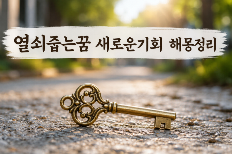 열쇠줍는꿈 새로운기회 해몽정리