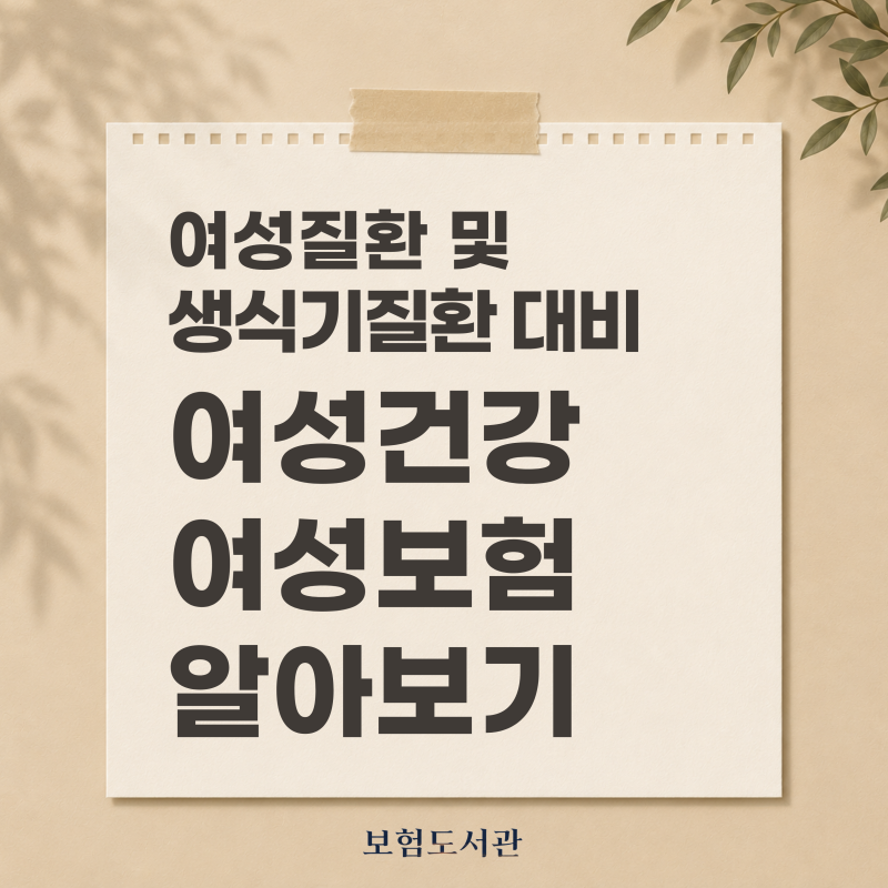 여성질환 및 생식기질환 대비 호르몬과 여성건강 여성보험 알아보기