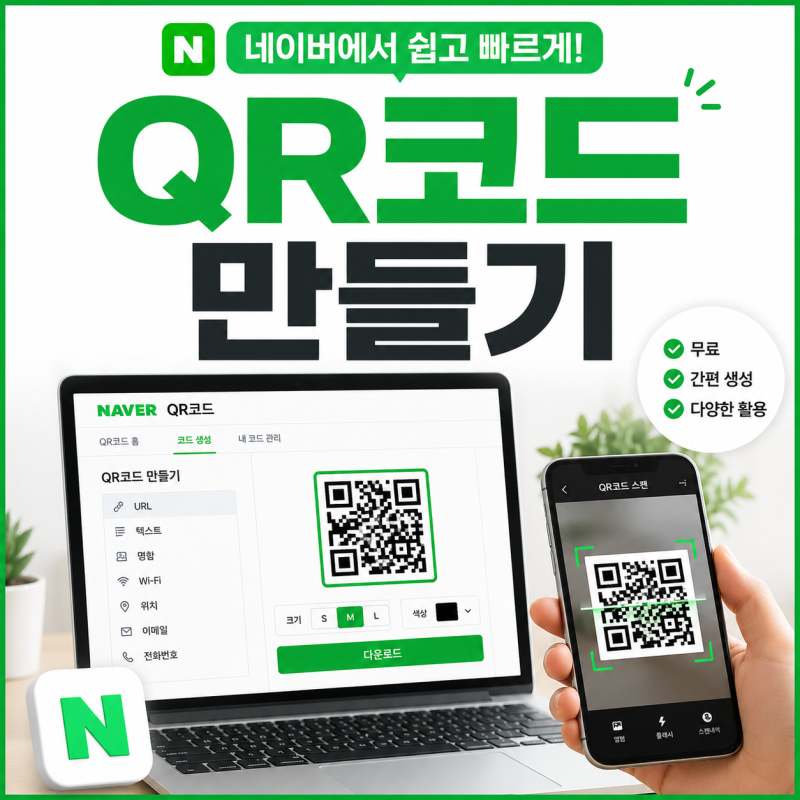 QR코드 만들기, 네이버에서 무료로 생성하고 저장하는 방법
