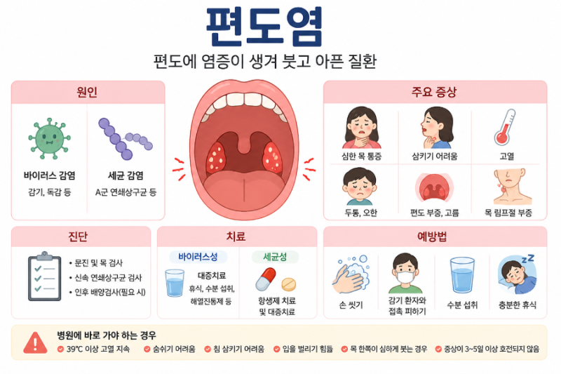 "고열과 목 통증, 목이 붓고 삼키기 아프다면?" '편도염'의 증상, 원인, 치료 방법, 합병증, 좋....