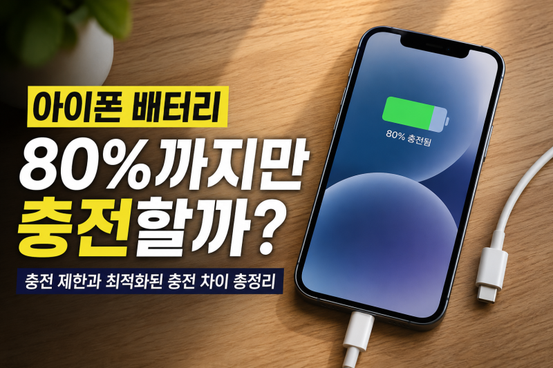 아이폰 배터리 80%까지만 충전해야 할까? 충전 제한과 최적화된 충전 차이 총정리｜2026 최신