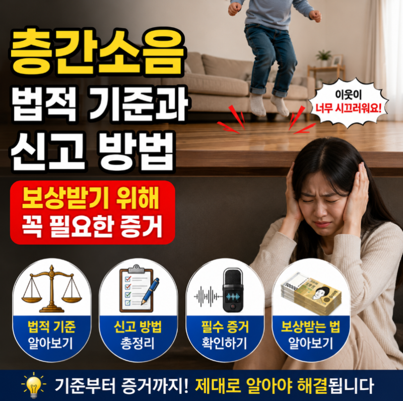층간소음 법적 기준과 신고 방법, 보상받기 위해 꼭 필요한 증거