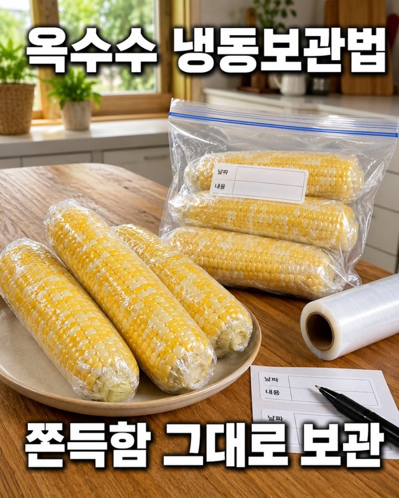 삶은 옥수수 냉동보관법, 딱딱해지지 않는 3가지 핵심