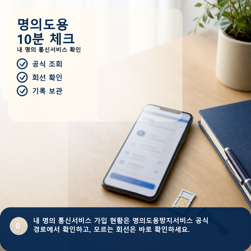 내 명의 휴대폰 개통 조회, 부모님 명의도용 10분 체크