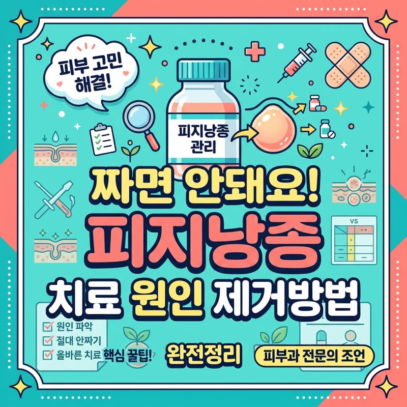 짜면 안돼요 피지낭종 치료 원인 제거방법