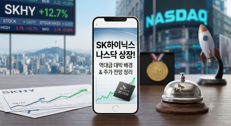 SK<b>하이닉스</b> <b>미국</b> 나스닥 상장! 대박 배경과 <b>주가</b> 전망 정리 (종목코....