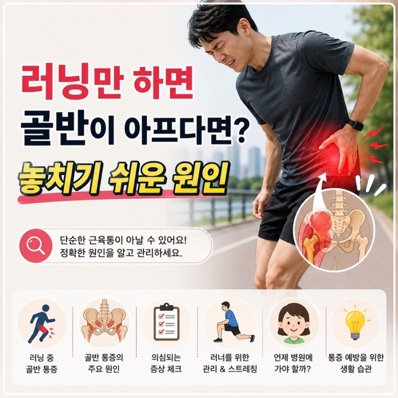 러닝만 하면 골반이 아프다면? 놓치기 쉬운 원인