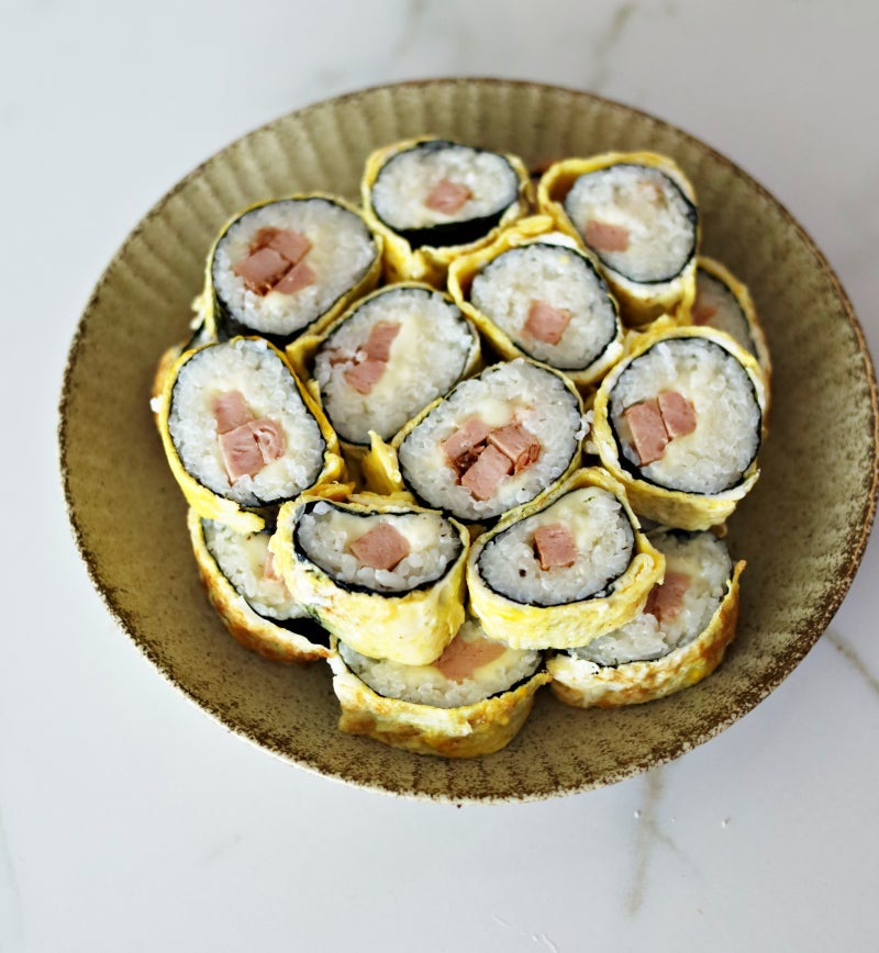 스쿨푸드김밥 레시피 스팸마리 만드는 법 모짜렐라치즈계란말이 스팸김밥 만들기