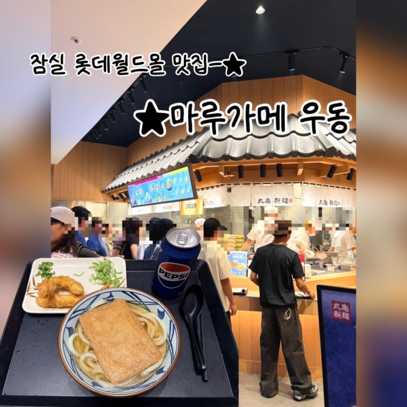 잠실 롯데월드몰 5층 맛집 마루가메우동 롯데월드몰점에서 혼밥 후기