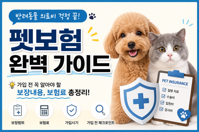 반려동물도 의료비 시대! 펫보험 꼭 필요할까? 가입 전 반드시 알아야 할 모든 것 총정리