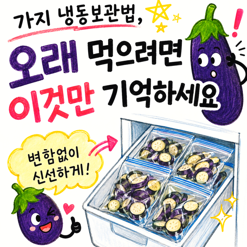 가지 냉동보관법, 오래 먹으려면 이것만 기억하세요
