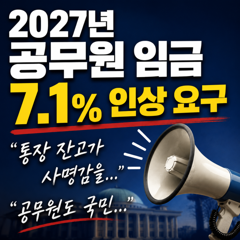 폭염 땡볕 2027년 공무원 임금 7.1% 인상 요구 (선거사무, 공무원 연금, 경찰 노조, 집배원 시스....