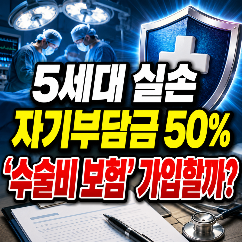 5세대 실손보험 자기부담금 50%, 수술비보험 지금 필요한 이유 (2026년 최신)