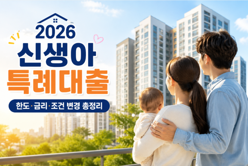 신생아 특례대출 2026 조건 완벽정리 (한도·금리·대환까지)