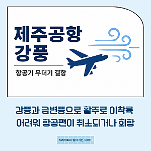 제주공항 강풍에 항공기 무더기 결항…여행객 발 묶였다