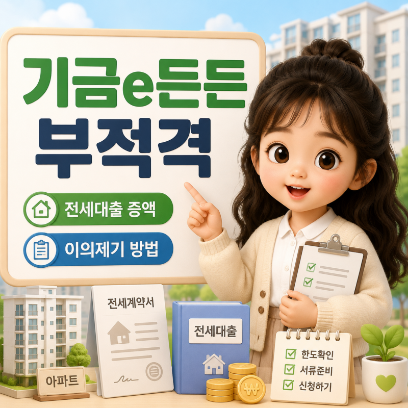 기금e든든 부적격 떴다면? 전세대출 증액 이의제기 이렇게 준비하세요