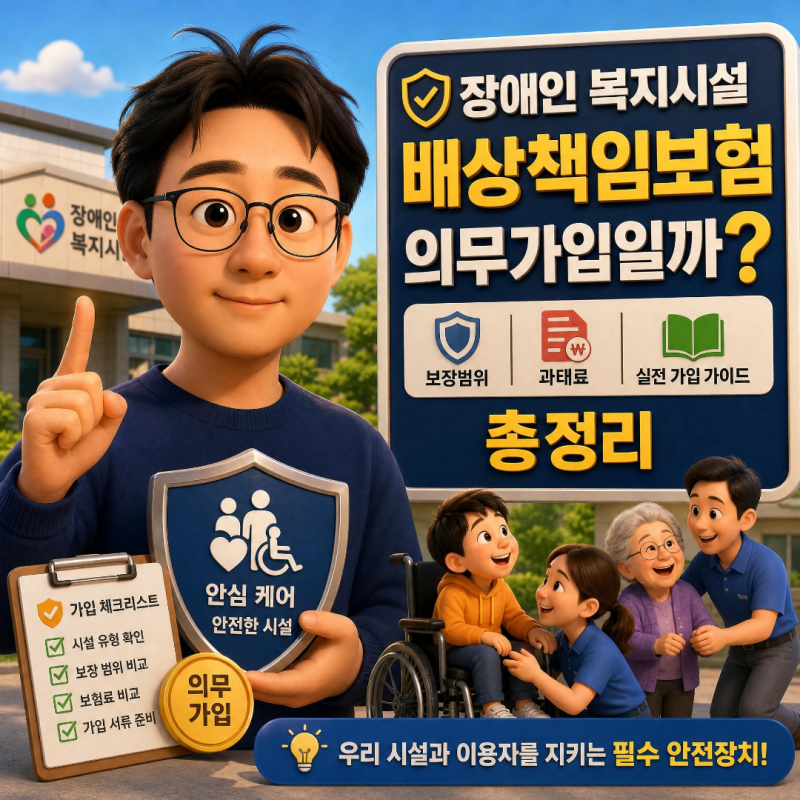 장애인 복지시설 배상책임보험, 의무가입일까? 보장범위·과태료·실전 가입 가이드 총정리