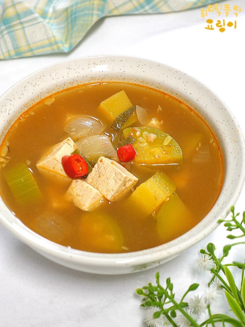 급식대가 된장찌개 레시피 두부 된장찌개 맛있게 끓이는법 재료