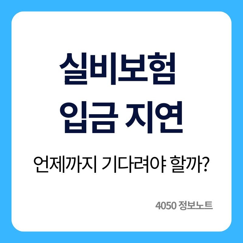 보험금 지급심사 오래 걸리는 이유｜실비보험 입금 지연될 때 확인할 점