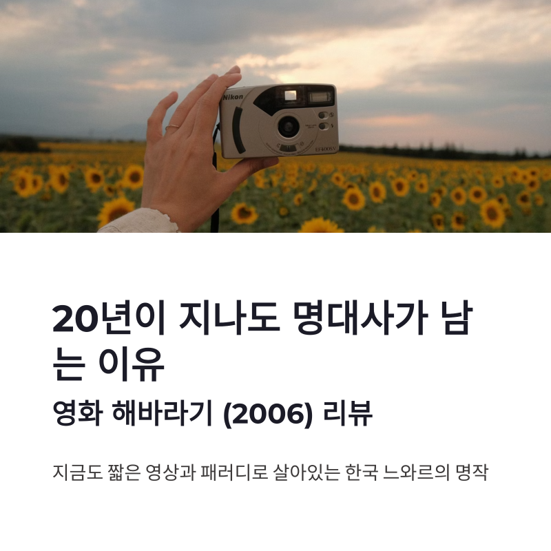 영화 해바라기 출연진 결말, 20년이 지나도 명대사가 남는 이유