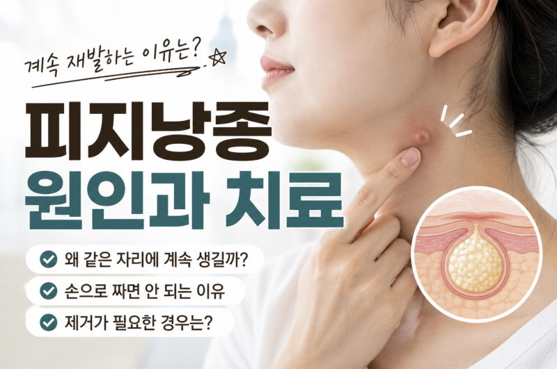 피지낭종 원인 계속 재발하는 이유와 제거해야 하는 경우