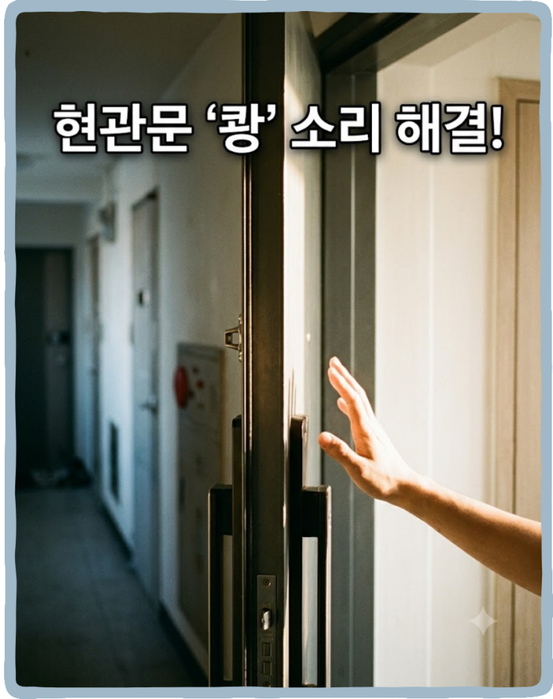 도어클로저, 현관문 '쾅' 소리 이걸로 해결했어요