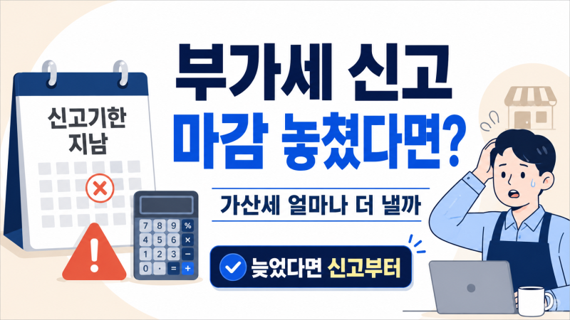 7월 부가세 신고 마감 놓치면 얼마나 더 낼까? 가산세와 대처방법