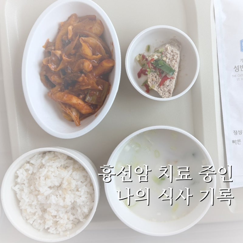 흉선암 치료 중인 환자의 식사일기 2026년 7월 6일 ~ 2026년 7월 12일