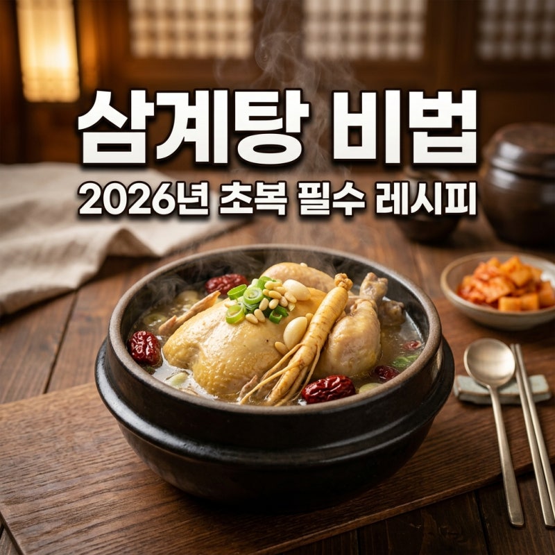 삼계탕 끓이는법 레시피 2026년 초복 대비 냄비 압력솥 완벽 정리