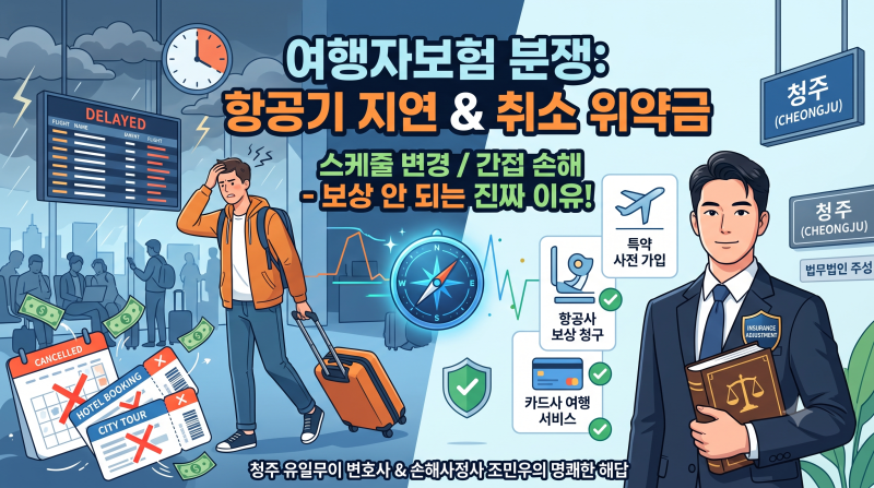 항공기 지연 일정 변경 위약금, 여행자보험 보상 안 되는 원칙과 현실적 대안 3가지
