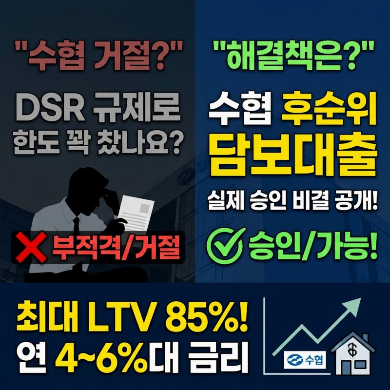수협 집담보 추가대출 한도 금리부터 실제 후순위 승인까지 한 번에
