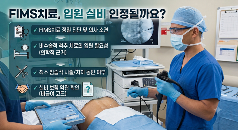 FIMS 치료, 실손보험 입원 인정이 안 되는 이유는?