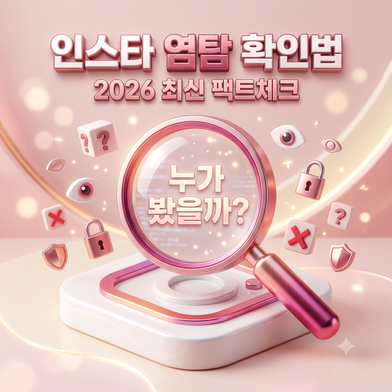 인스타 염탐 확인법 2026 최신 (스토리 조회 순서 진실)