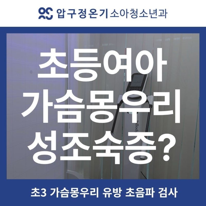 초3 가슴몽우리 유방 초음파 검사를 통해 알 수 있는 것은?