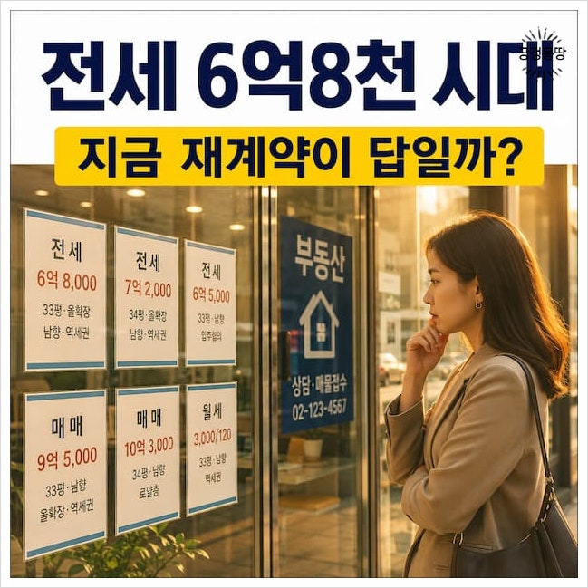 전세 6억8천 시대, 지금 <b>재계약</b>이 답일까요?