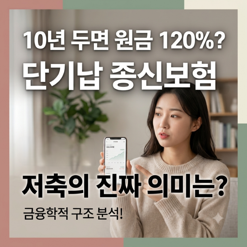 10년 두면 원금 120%? 단기납 종신보험 환급률의 금융학적 의미 분석