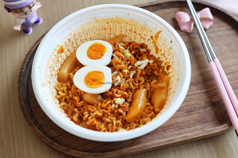 왕뚜껑 라볶이 레시피 라면볶이 만들기
