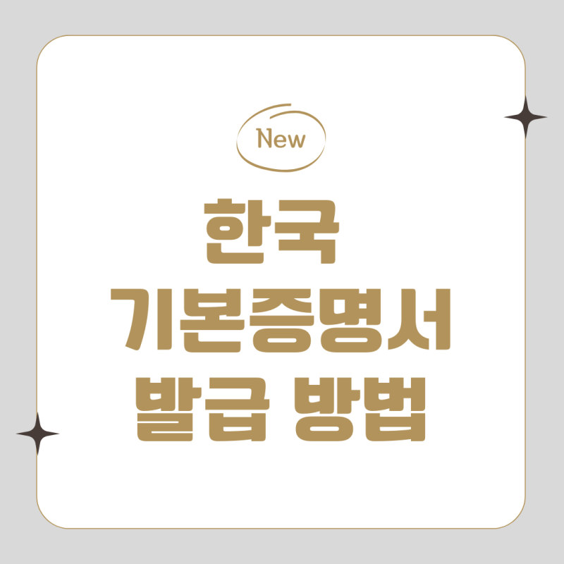정부24 한국 기본증명서 영문 발급 방법 | 미국 Birth Certificate 제출