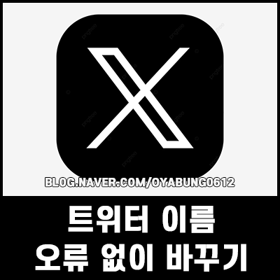 트위터 이름 바꾸기 오류 없이 X 이름 바꾸는 법