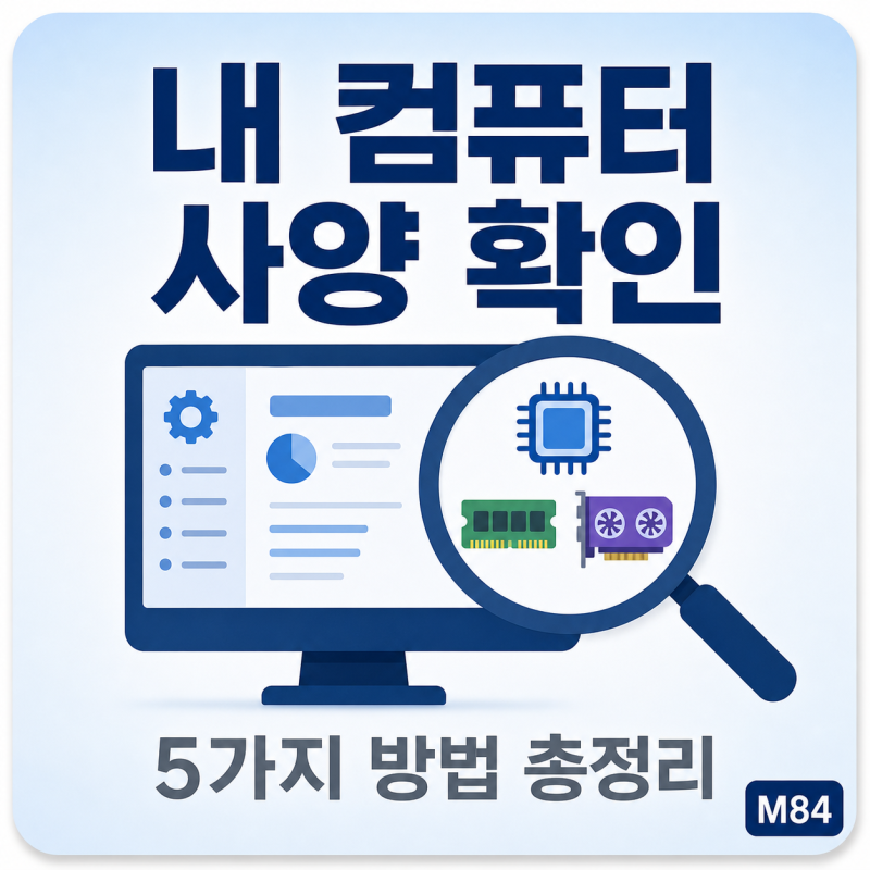 내 컴퓨터 사양 확인, 이 5가지 방법이면 5초 만에 끝나요 (CPU·램·그래픽카드까지)