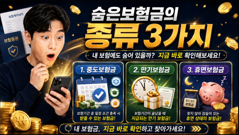 내보험찾아줌 숨은보험금 조회 방법, 10조 3천억 원 중 내 돈도 있을까?
