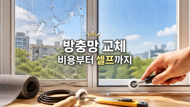 방충망 교체, 생각보다 쉽다! 비용부터 직접 교체·업체 비교까지