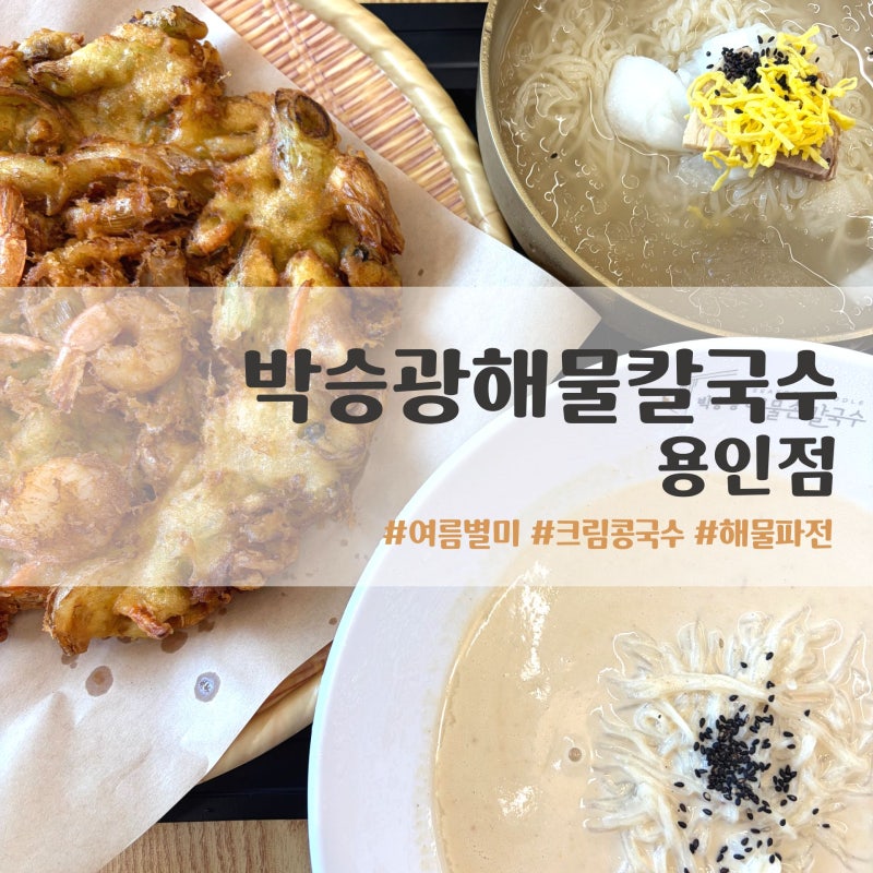 처인구 콩국수 크림 콩국수 맛집 박승광해물칼국수 용인점