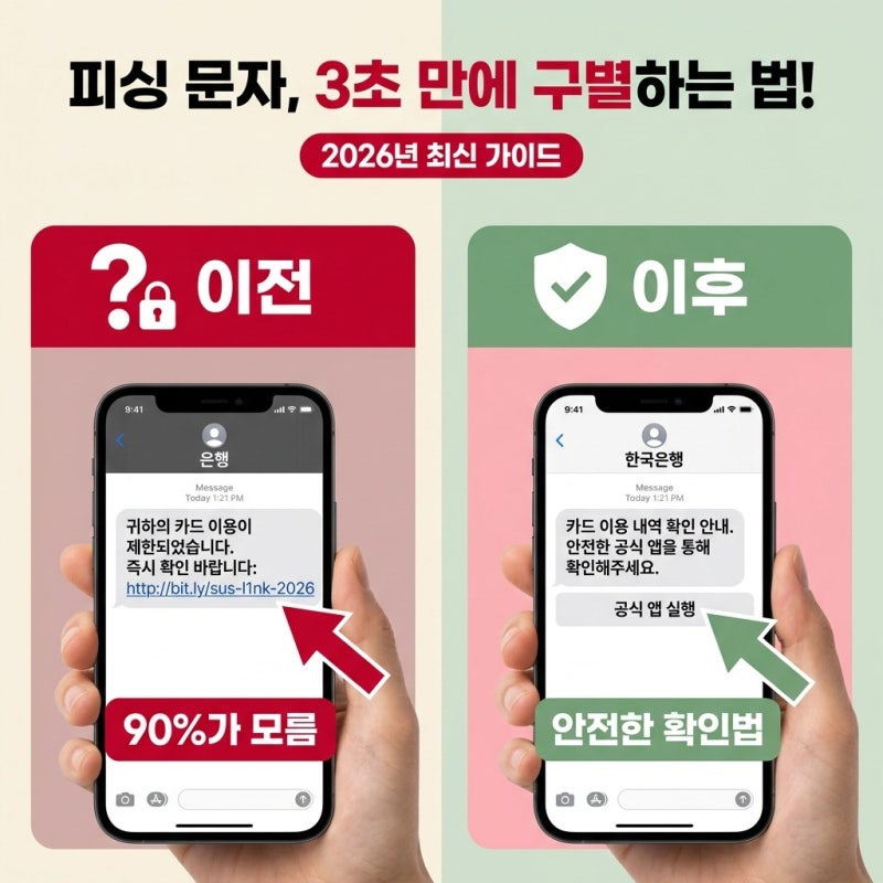 피싱 문자 링크 확인 은행 카드사 사칭 메시지 구별하는 방법, 의외로 놓치는 체크리스트