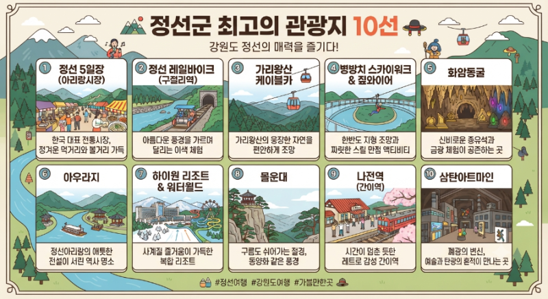 Top 10 Tourist Attractions in Jeongseon County