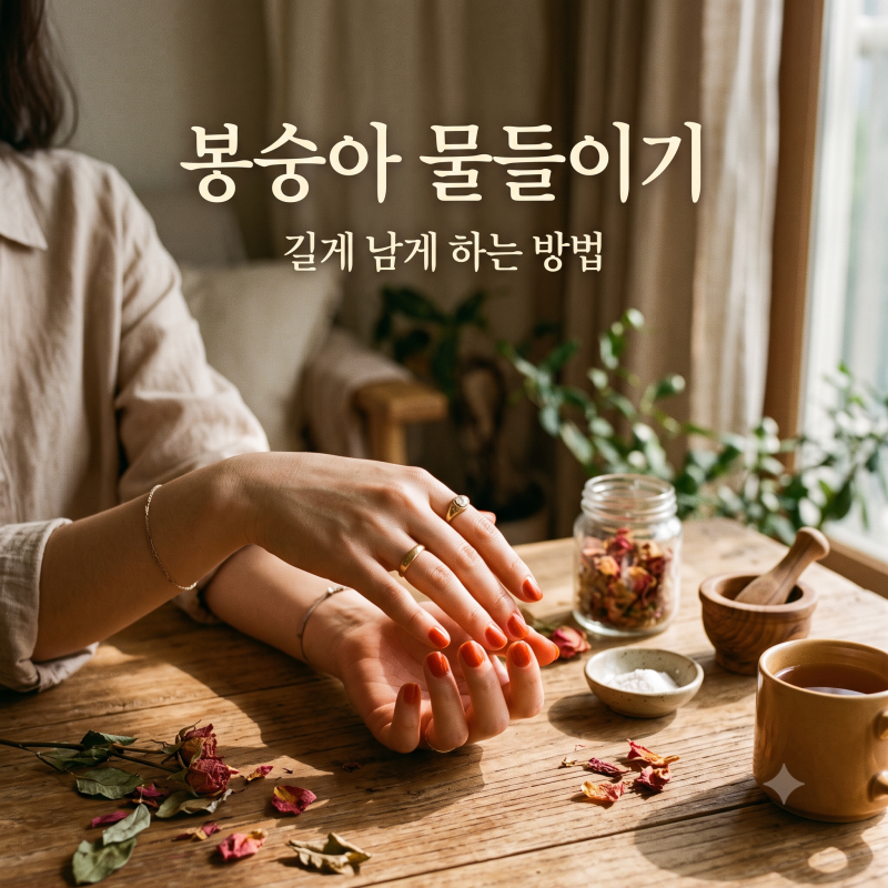 봉숭아 물들이기 길게 남게 하는 방법