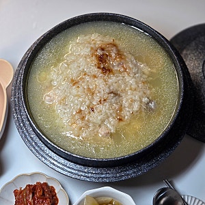 8천원으로 누룽지 삼계탕 만들기 압력솥 전기밥솥 레시피 보양식 양배추겉절이