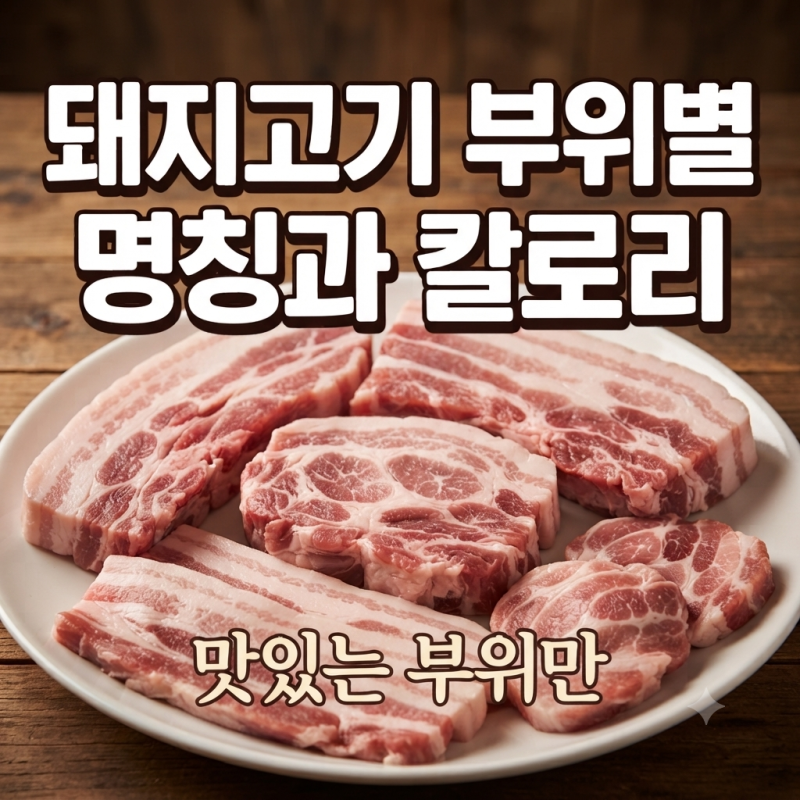 돼지고기 부위별 명칭과 칼로리