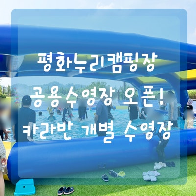 [파주 임진각 평화누리캠핑장]26년 카라반존 개별 수영장 및 공용 수영장, 물놀이터 정보 공....
