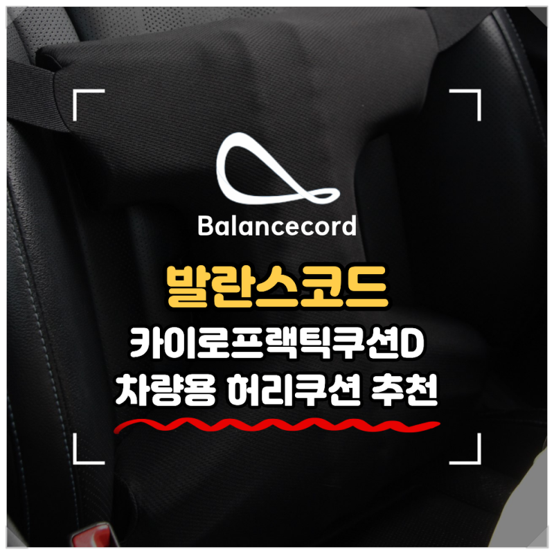 [리뷰] 자동차 허리쿠션 추천 ‘발란스코드 카이로프랙틱쿠션D’ 차량용 요추 받침 사용 후....